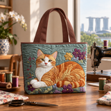 ハンドメイド・キルティングトートバッグ｜茶色い猫
