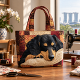 ハンドメイド・キルティングトートバッグ｜犬