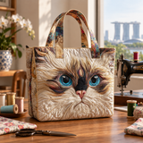 ハンドメイド・キルティングトートバッグ｜白猫