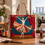 ハンドメイド・キルティングトートバッグ｜優雅なバレリーナ