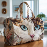 三毛猫の顔 ソフトトラベルバッグ