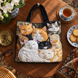 ハンドメイド・キルティングトートバッグ｜猫の夢