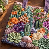 ハンドメイド・キルティングトートバッグ｜多肉植物