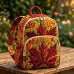 Padded Backpack - Maple Leaves – front view