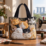 ハンドメイド・キルティングトートバッグ｜猫の夢