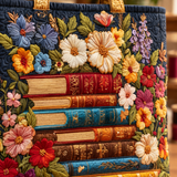 ハンドメイド・キルティングトートバッグ｜花咲く図書館
