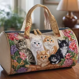 花と子猫たち ソフトトラベルバッグ