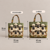 ハンドメイド・キルティングトートバッグ｜5匹の羊