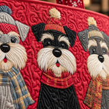 ハンドメイド・キルティングトートバッグ｜3匹の子犬