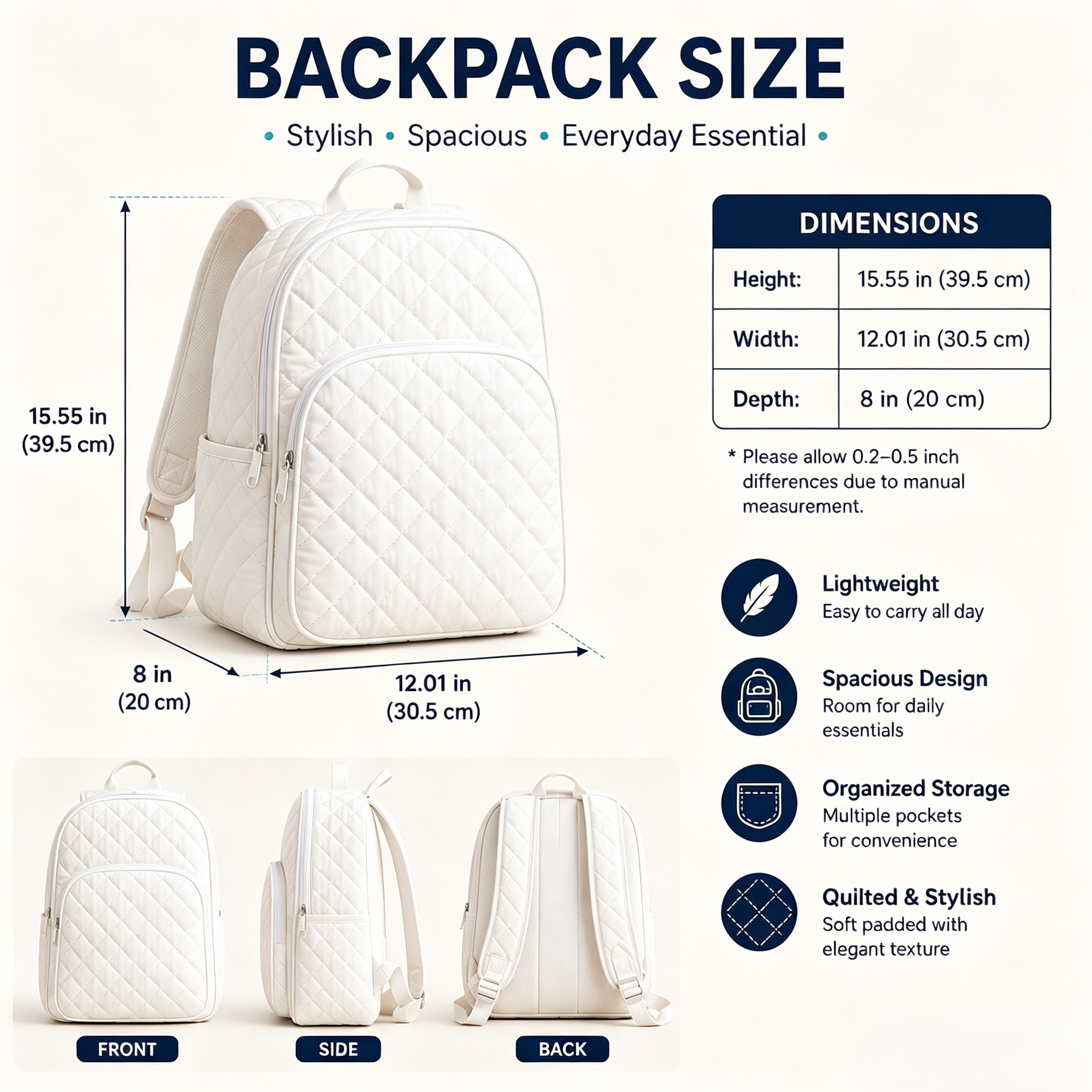 Padded Backpack - Maple Leaves – view 3
