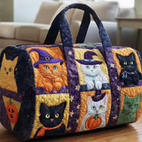 紫と黒猫 ソフトトラベルバッグ