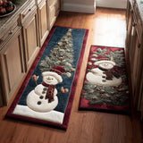 Non-slip Kitchen Rug – Winter Snowy Details