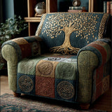 Lilyana - Quilted Sofa Cover Landscape Forest Serene