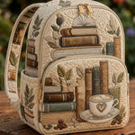 Padded Backpack - Books and Coffee – front view