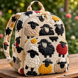 Padded Backpack - Patchwork Sheep – front view