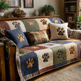 Yardley - Quilted Sofa Cover with Rustic Legs
