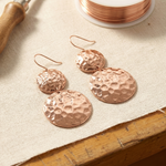 Sundrop Copper Earrings – handmade from pure copper
