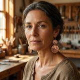 Sundrop Copper Earrings – view 2