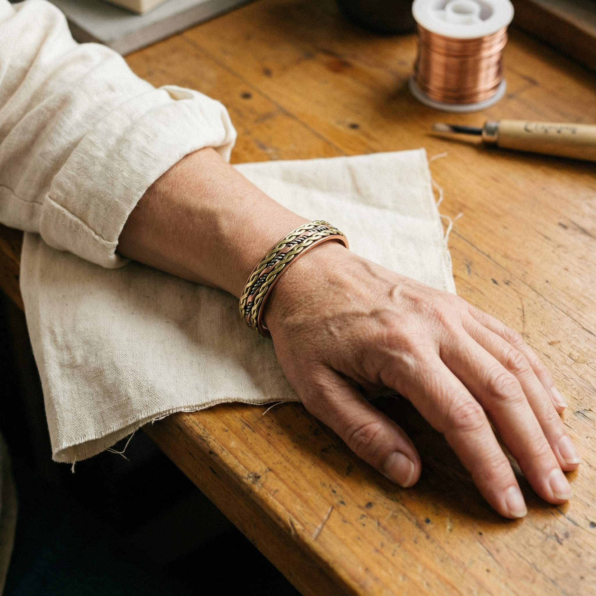 Wave Copper Bracelet – view 2