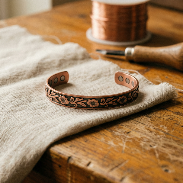 Sprig Copper Bracelet – handmade from pure copper