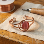 Hearth Pink Copper Bracelet – handmade from pure copper