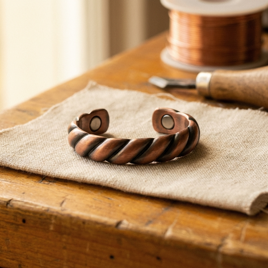 Torque Copper Ring – handmade from pure copper