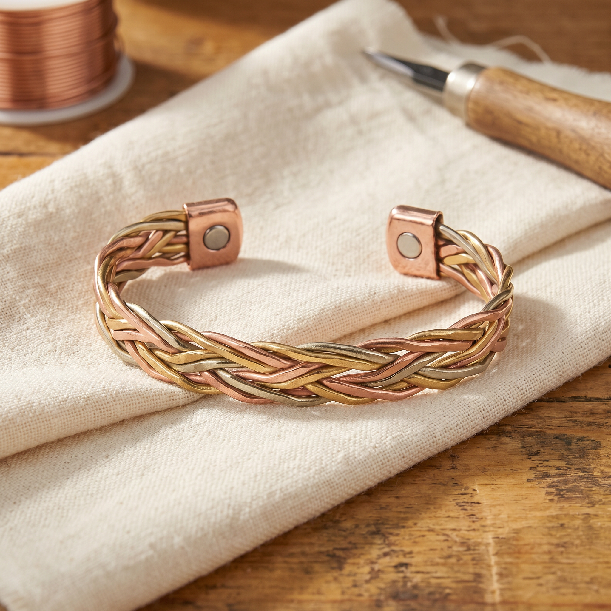 Aureate Copper Bracelet – handmade from pure copper