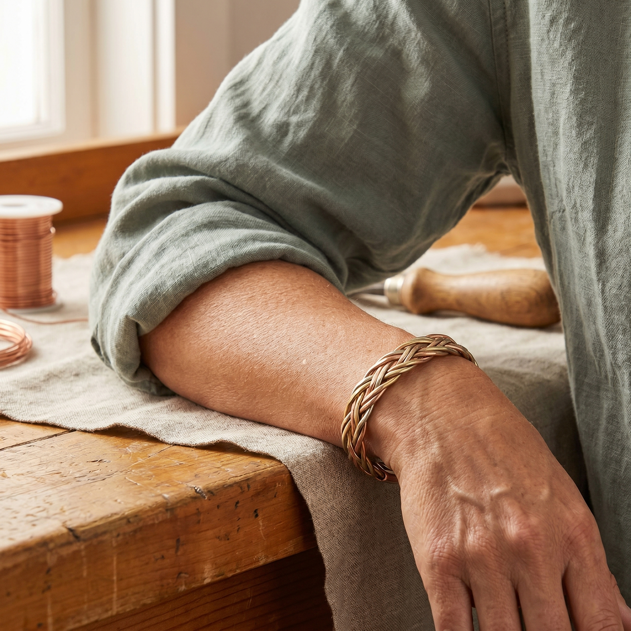 Aureate Copper Bracelet – view 2
