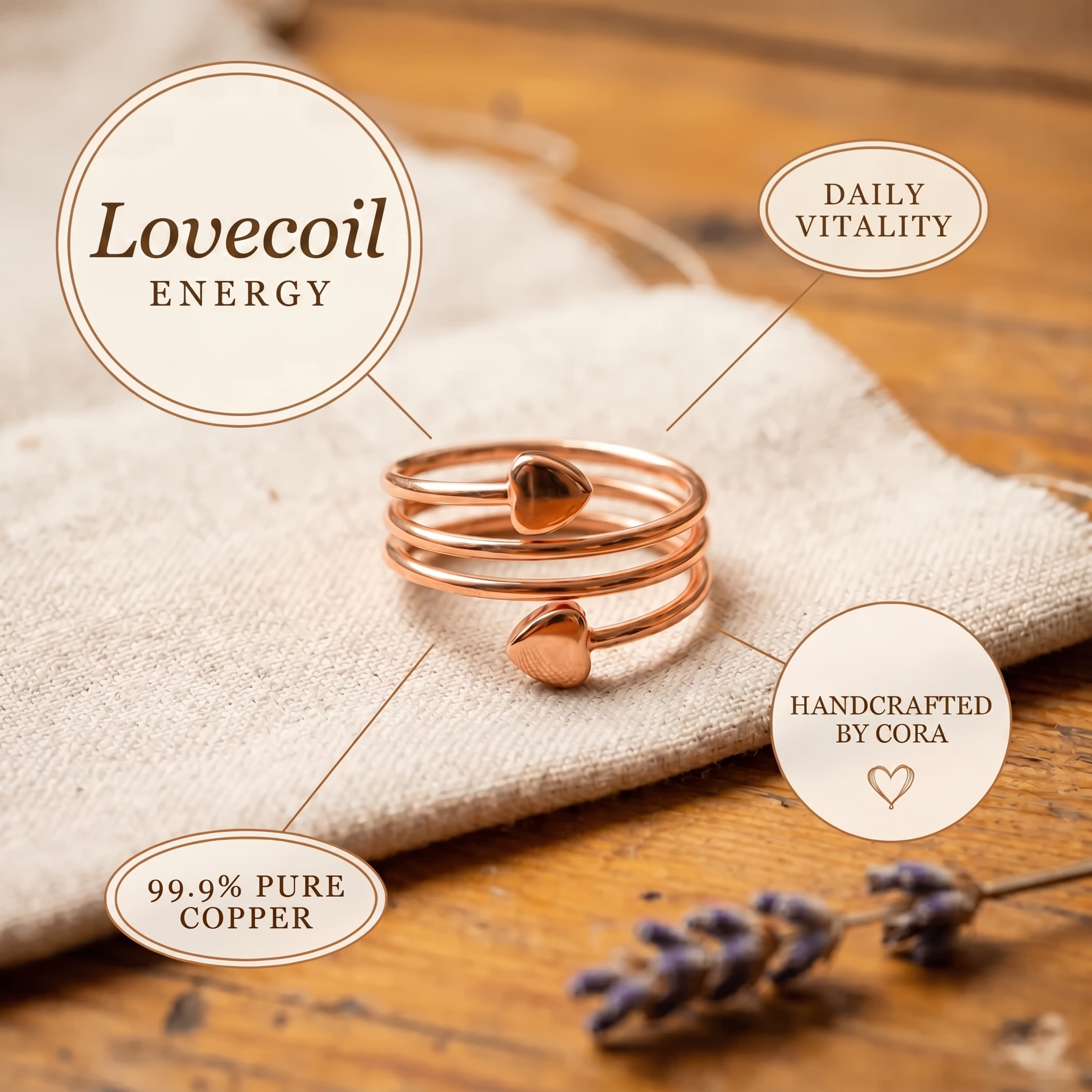 Lovecoil Copper Ring – view 4