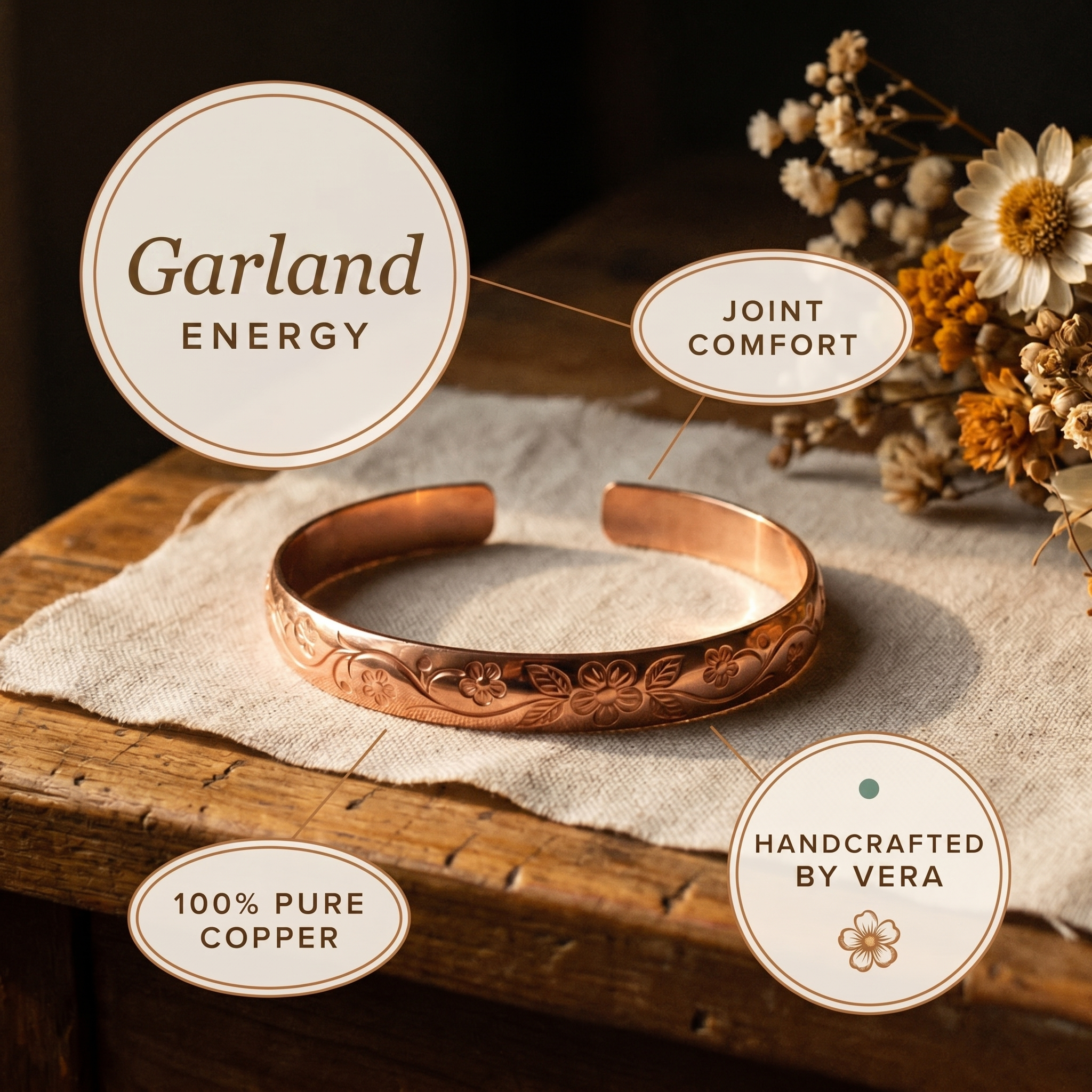 Bloom Copper Bracelet – view 4