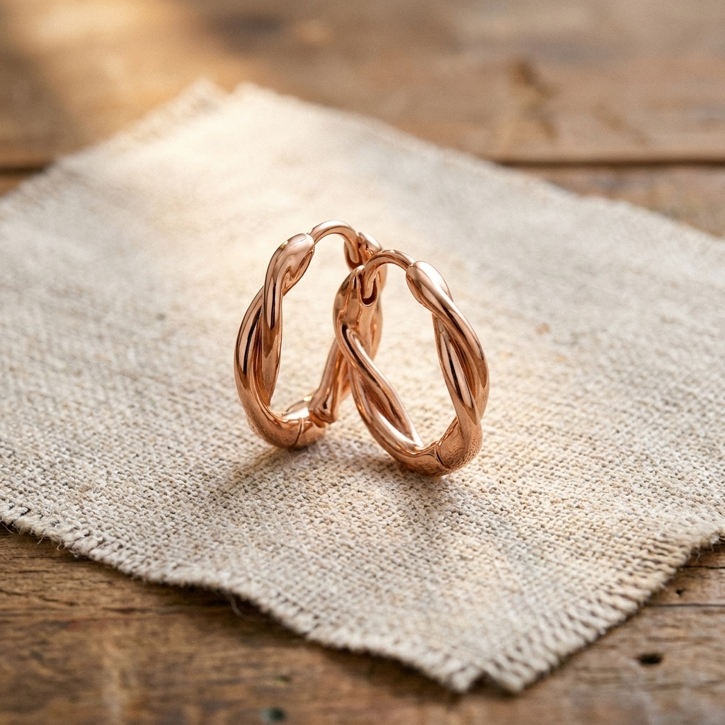 Hoop Copper Earrings – handmade from pure copper