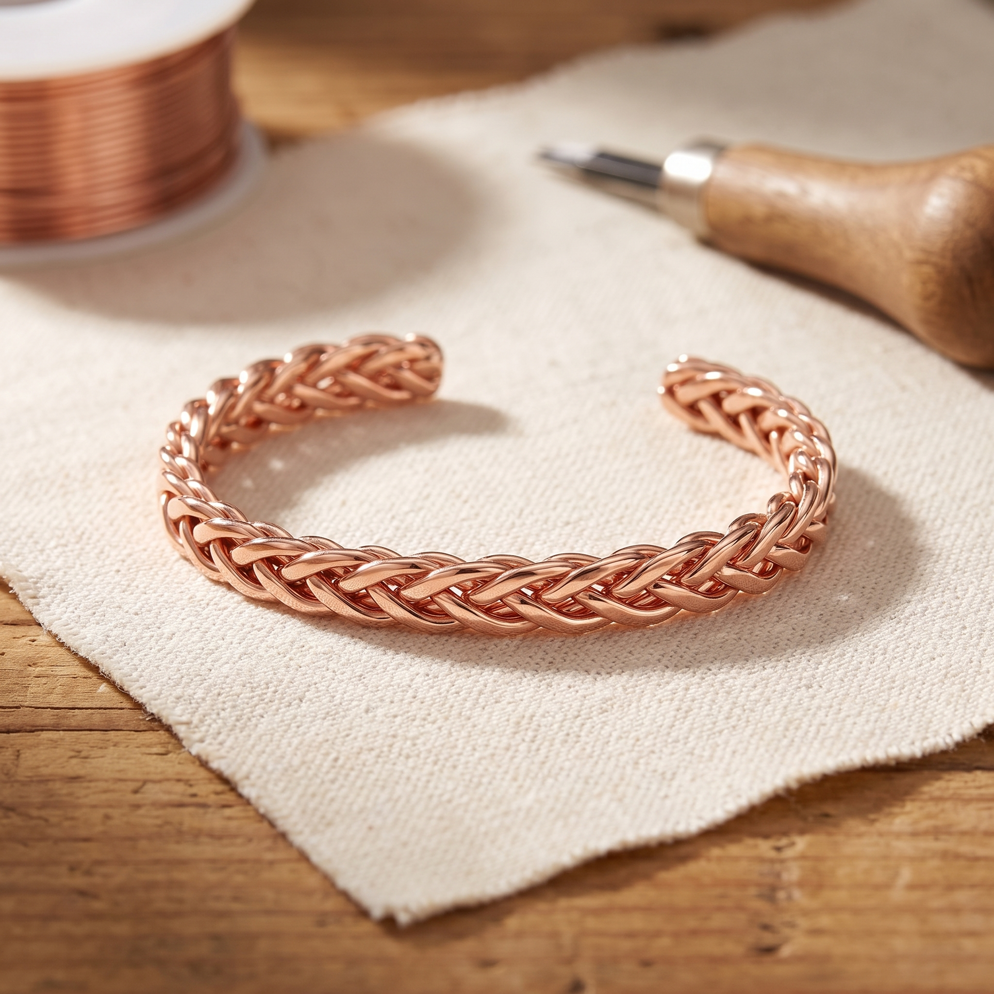 Bramble Copper Bracelet – handmade from pure copper