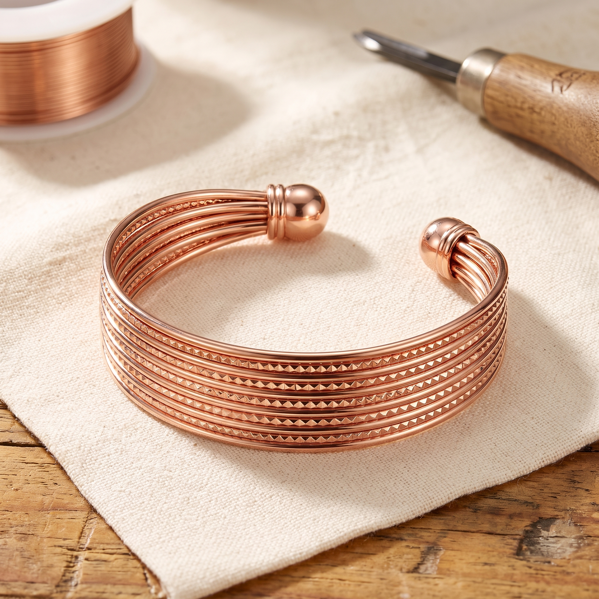 Swift Copper Bracelet – handmade from pure copper