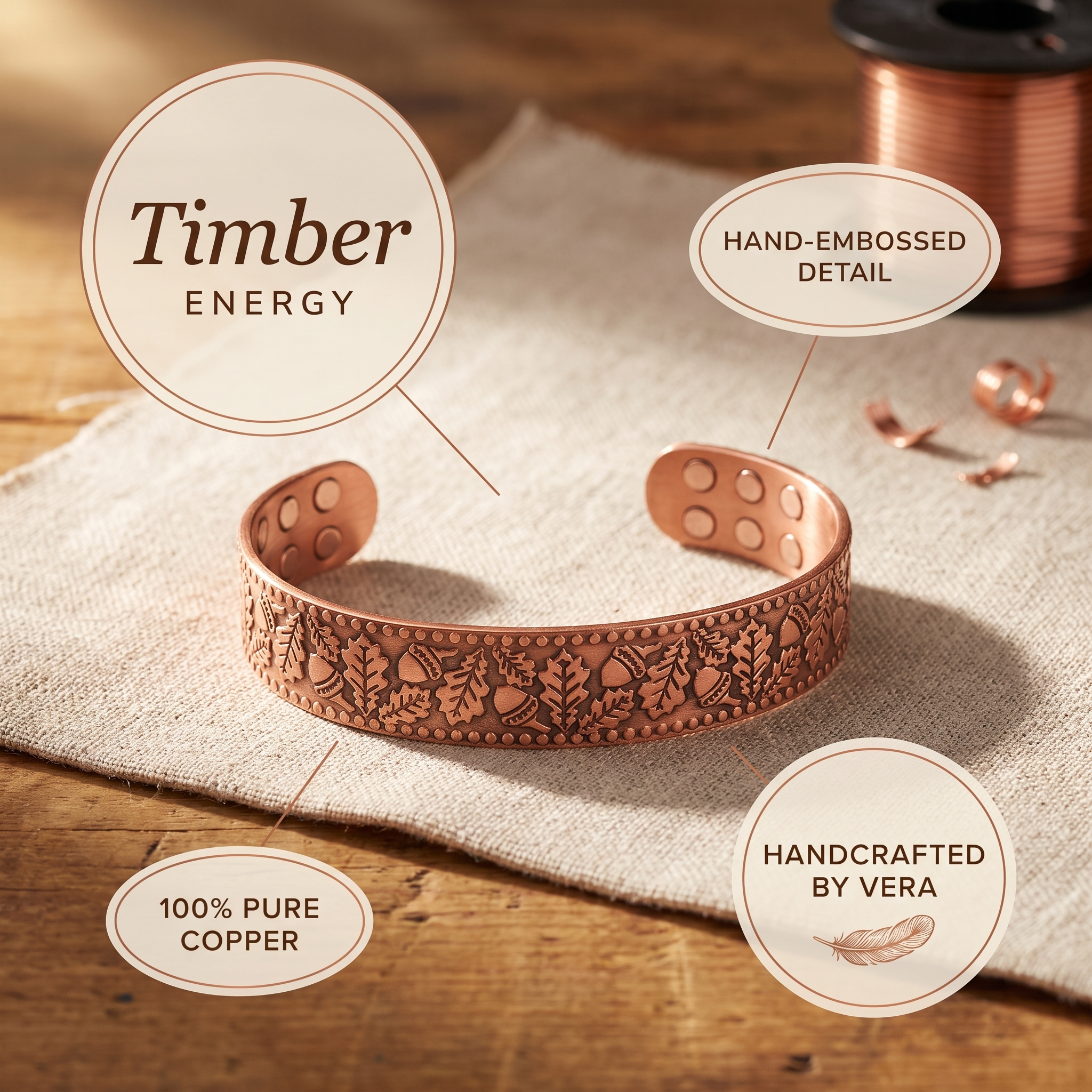 Timber Copper Bracelet – view 5