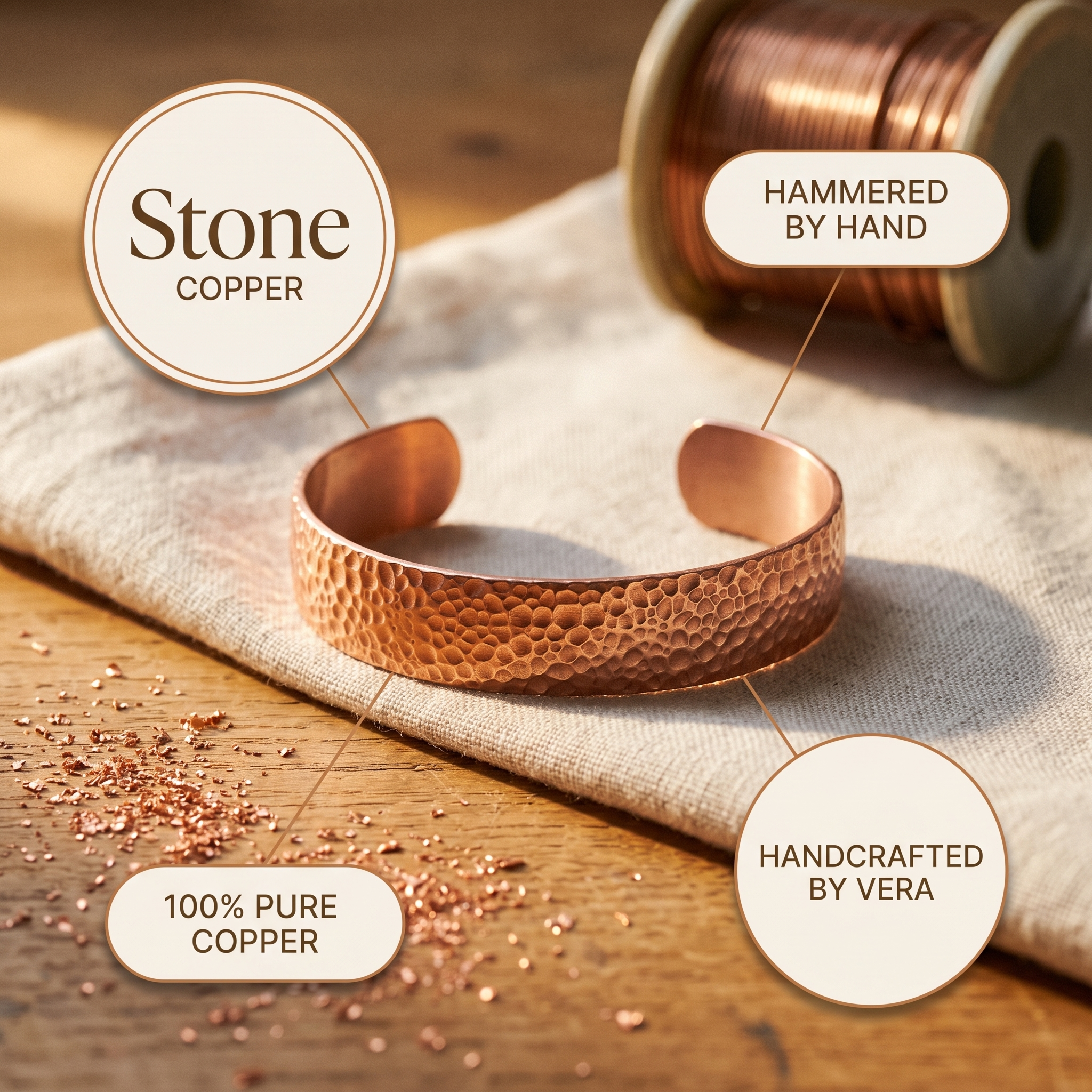 Moon Copper Bracelet – view 5
